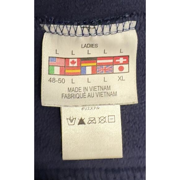 Spyder Womens Core Full Zip Knit Long Sleeve Waffle Fleece Navy Blue Size Large - Picture 5 of 5